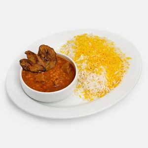 چلو خورشت قیمه بادمجان