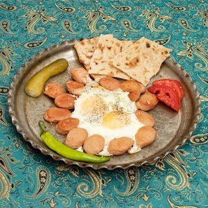 سوسیس تخم مرغ مخصوص تک پز